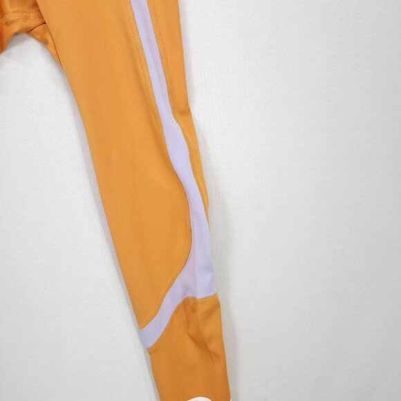 Reebok Women's Tights WOR Big Logo Size Small Workout Comfort Training Orange - Picture 8 of 16